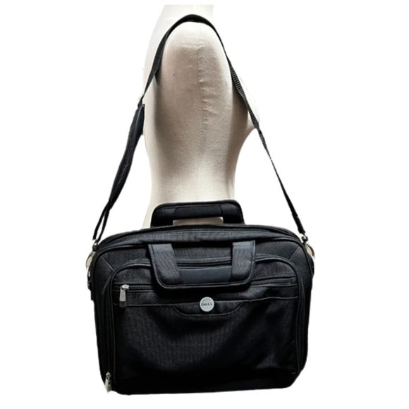 Dell Bags Dell Pro Nylon Black Laptop Briefcase Messenger Bag Like New Poshmark